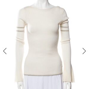 Frame Denim merino wool metallic sweater